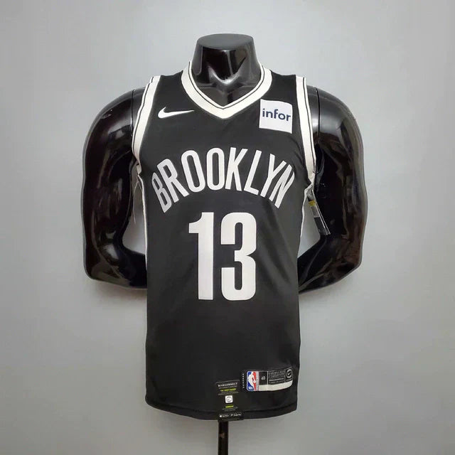 Camisa Regata Brooklyn Nets Preta e Branca - Masculina