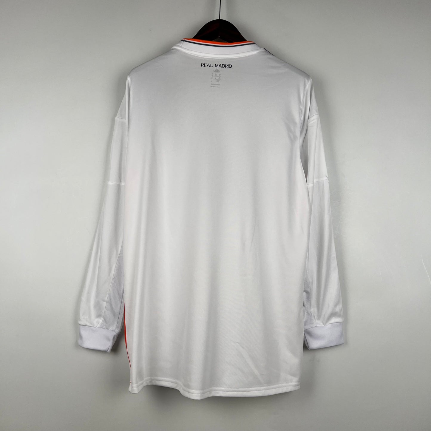 Camisa Retrô Real Madrid Manga Longa I Home 2013/14 Masculino Branco