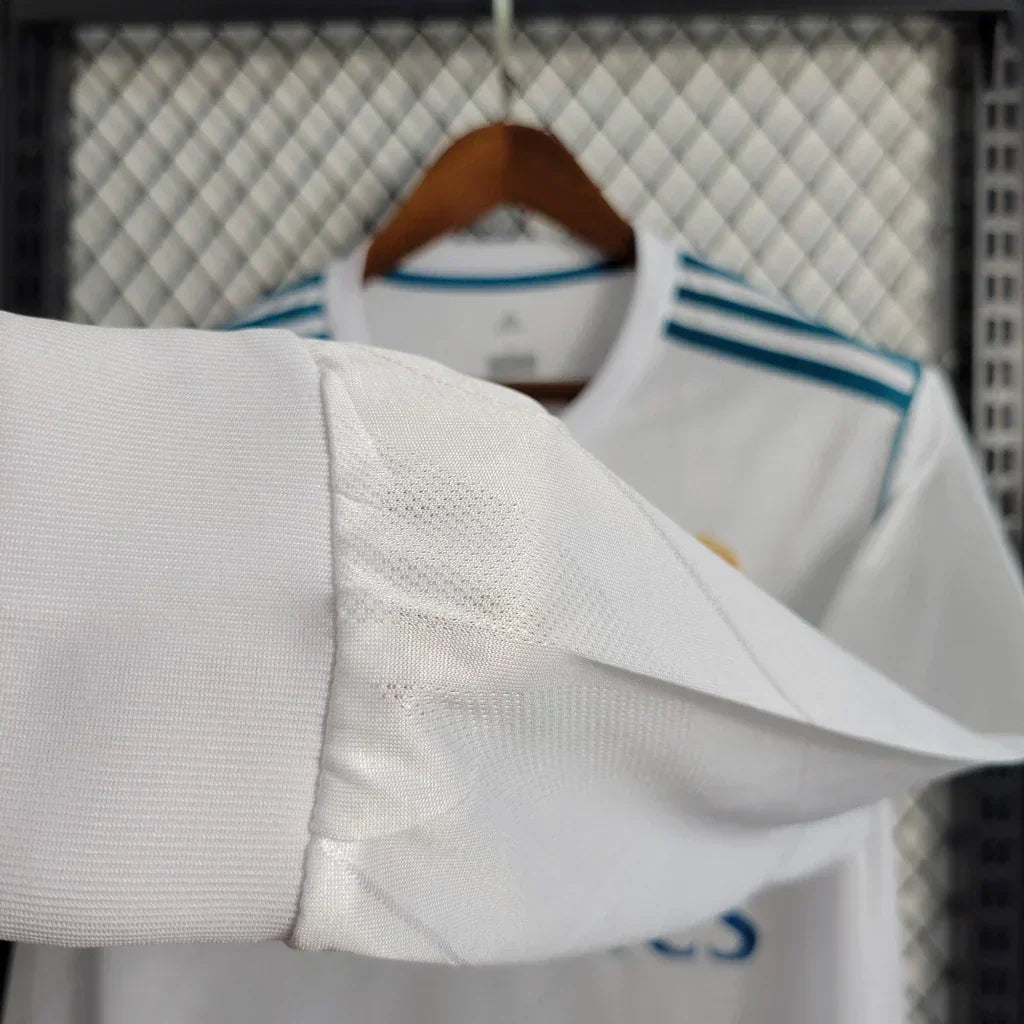 Camisa Manga Longa Retrô Torcedor Masculina Real Madrid I 2017