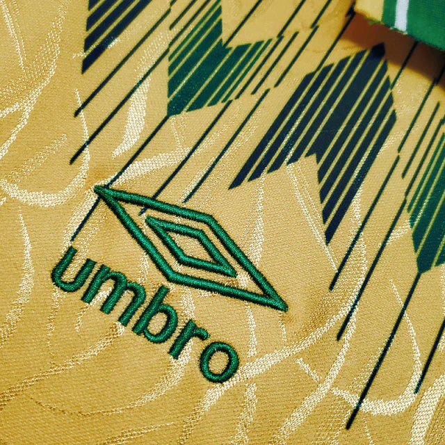 Camisa Celtic Retrô 1991/1992 Amarela e Verde