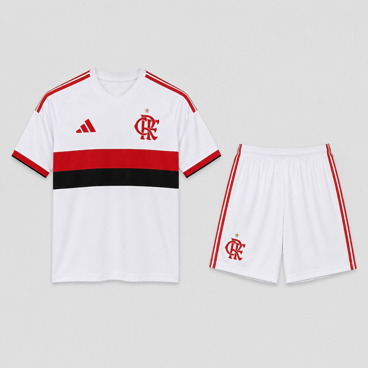 Kit Flamengo Branco 2026 - Torcedor Masculina