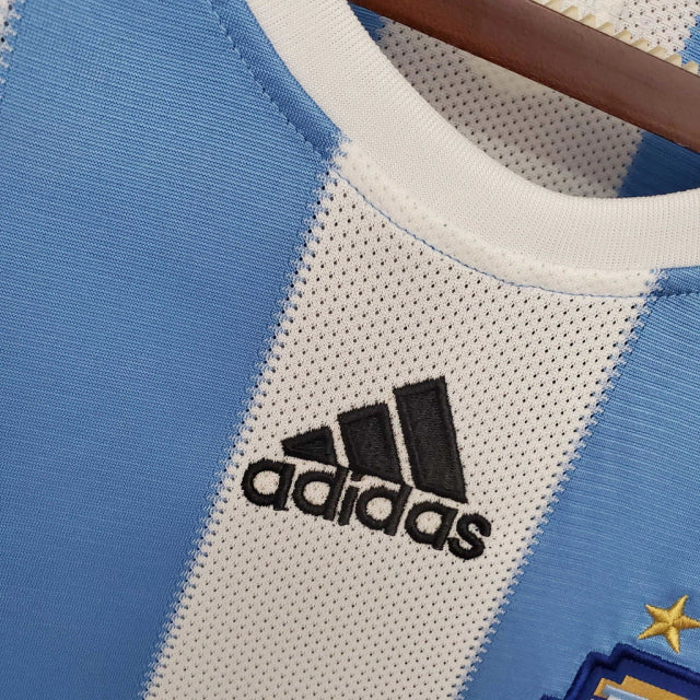 Camisa Retrô Torcedor Masculina Argentina 2010