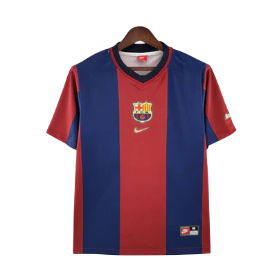 Camisa Retrô Torcedor Masculina Barcelona I 1998