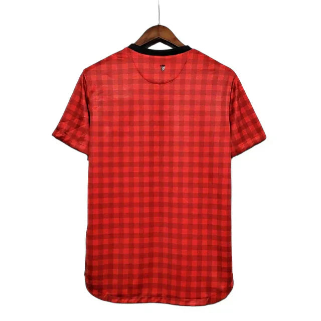 Camisa Manchester United Retrô 2012/2013 Vermelha Xadrez