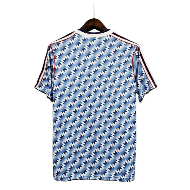 Camisa Manchester United Retrô 1990/1992 Azul e Branca