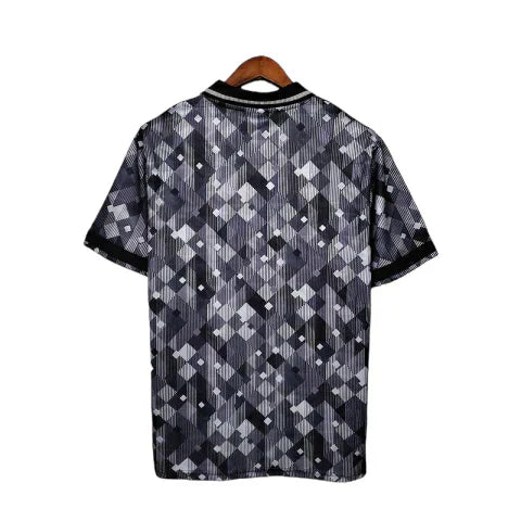 Camisa Inglaterra Retrô 1990 Preta e Branca