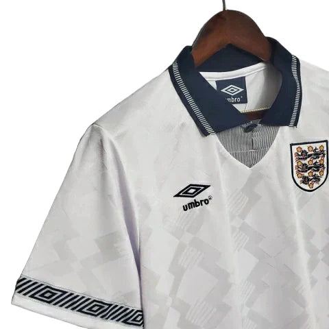 Camisa Retrô Torcedor Masculina Inglaterra 1990