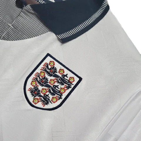 Camisa Retrô Torcedor Masculina Inglaterra 1990