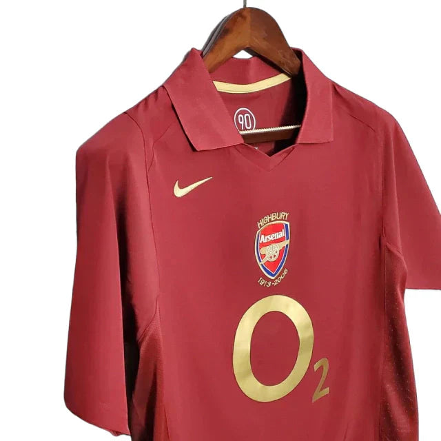Camisa Retrô Torcedor Masculina Arsenal 2005